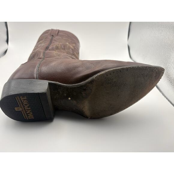 Dan Post Boots 10 D Mens Brown Leather 2111 Milwaukee Semi Point Western Cowboy main image 12